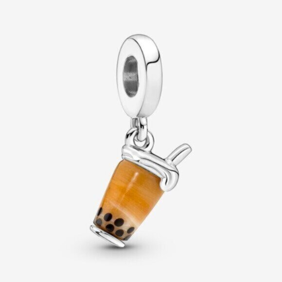 Pandora Murano Glass Bubble Tea Dangle Charm - Picture 1 of 4